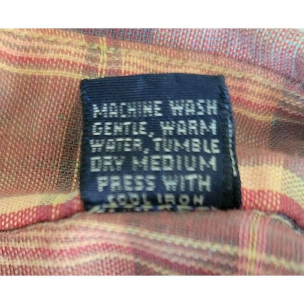 Damon Men's Plaid Button Down Long Sleeve Shirt Size Large - Picture 5 of 8